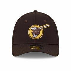 San Diego Padres MLB Alternate Team Logo 39THIRTY M-Crown Flex Cap Brown - Taass on sale