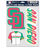 San Diego Padres City Connect Multi-Use MLB Decals Set (3 Pcs.) - Taass outlet