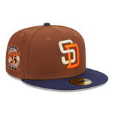 San Diego Padres Harvest New Era 59FIFTY Fitted MLB Cap Brown - Taass sale