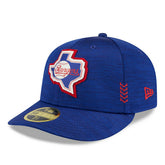 Texas Rangers 2024 MLB Clubhouse New Era Low Profile 59FIFTY Fitted Cap Blue - Taass for sale