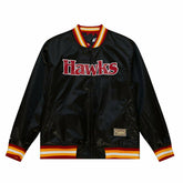 Atlanta Hawks Slap Sticker Reversible Lightweight Satin NBA Jacke Black - Taass Online