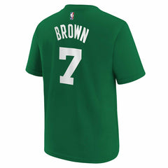 Jaylen Brown #7 Boston Celtics Player NBA T-Shirt Green (YOUTH) - Taass sale