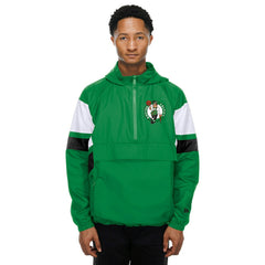Boston Celtics NBA Quarter Zip Windbreaker Jacket Grün - Taass Online