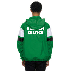 Boston Celtics NBA Quarter Zip Windbreaker Jacket Grün - Taass Online