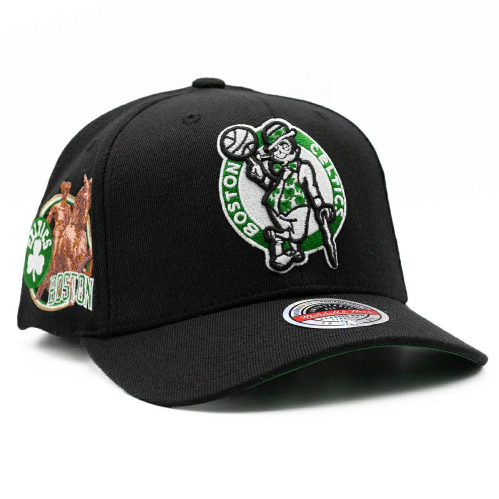 Boston Celtics Custom Patch Classic Red Stretch Snapback Cap Schwarz - Taass Online