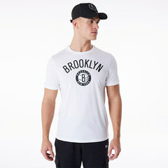 Brooklyn Nets Team Logo New Era NBA T-Shirt White - Taass US