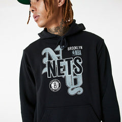 Brooklyn Nets Team Graphic New Era NBA Hoodie Black - Taass for sale