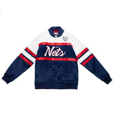 New Jersey Nets Mitchell & Ness Script Heavyweight Satin NBA Jacket - Taass outlet