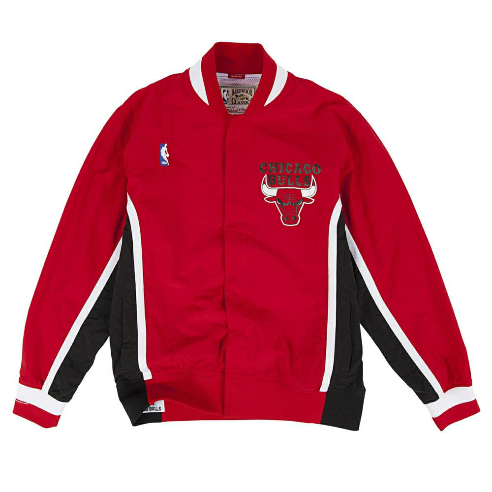 Chicago Bulls 1992-1993 Mitchell & Ness Authentic Warm Up NBA Jacket Red - Taass on sale