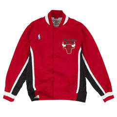 Chicago Bulls 1992-1993 Mitchell & Ness Authentic Warm Up NBA Jacket Red - Taass on sale