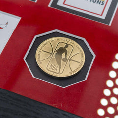 Michael Jordan Chicago Bulls 6x NBA Finals Champ Bronze Coin Framed NBA Photo - Taass US