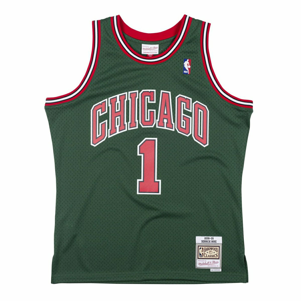 Derrick Rose #1 Chicago Bulls 2008-09 Green Week Swingman NBA Jersey - Taass outlet