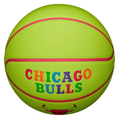 Chicago Bulls Neon Pop NBA Basketball (Size 7) - Taass Online