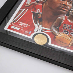 Michael Jordan Chicago Bulls Artist Proof Bronze Coin NBA Photo Frame - Taass US