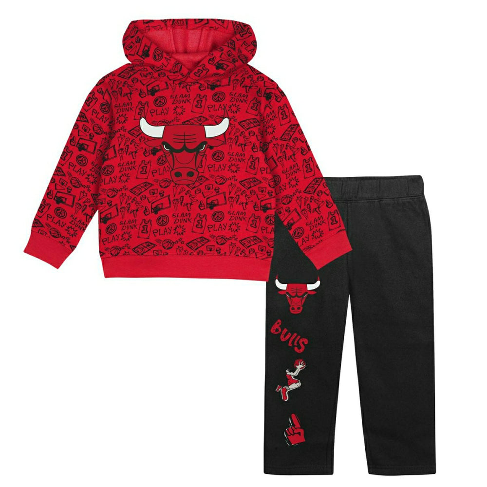 Chicago Bulls Toddler Give & Go NBA Hoodie Sweatpants Set - Taass sale