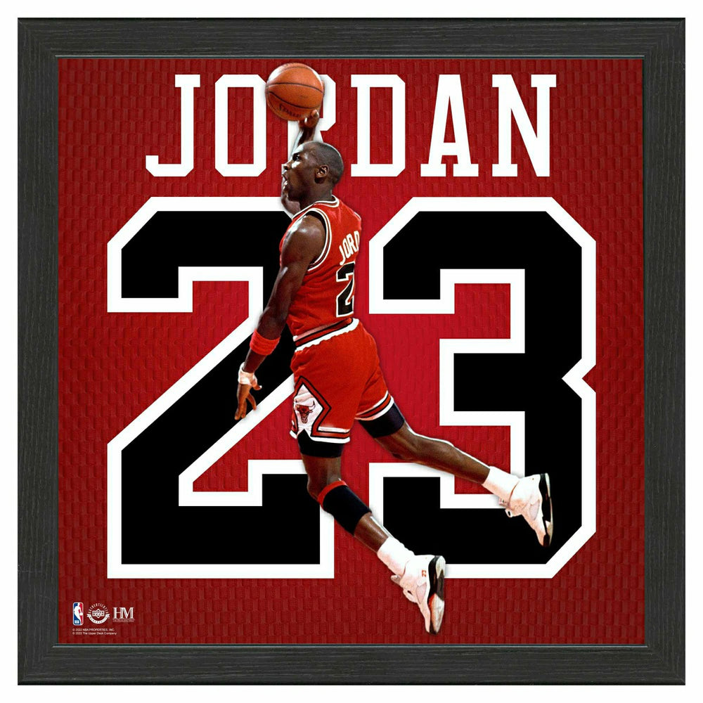 Michael Jordan #23 Chicago Bulls Impact Jersey Framed NBA Photo - Taass sale