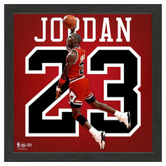 Michael Jordan #23 Chicago Bulls Impact Jersey Framed NBA Photo - Taass sale