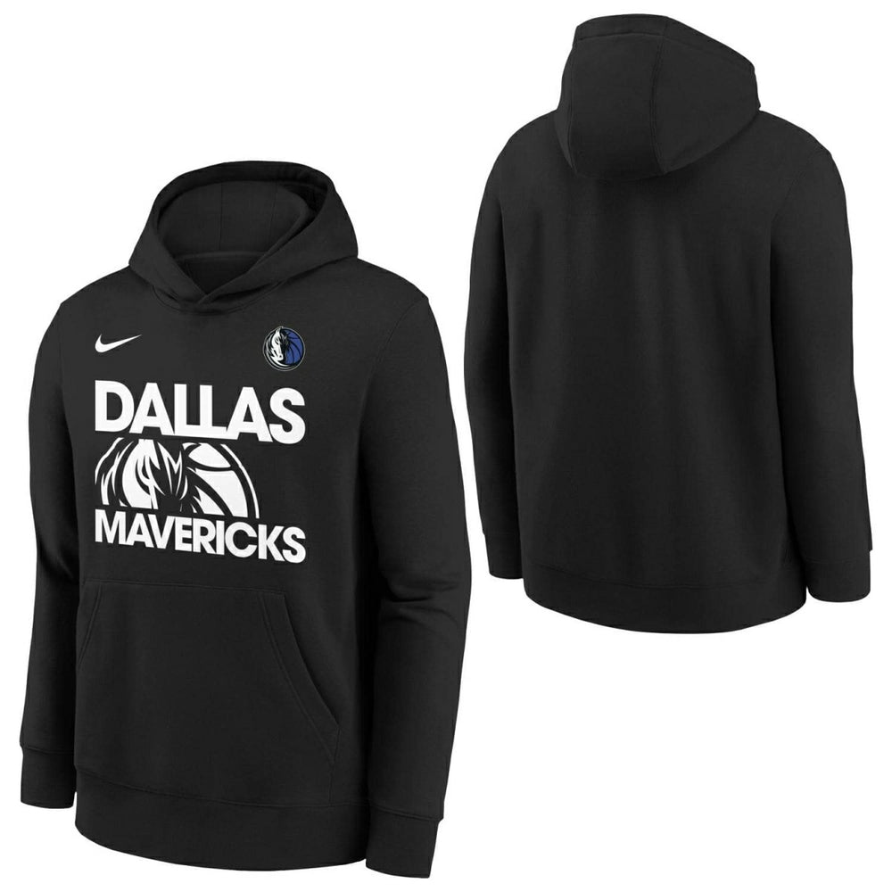 Dallas Mavericks NBA Courtside Nike Club Hoodie Black (YOUTH) - Taass US