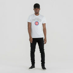 Detroit Pistons Team Logo New Era NBA T-Shirt White - Taass US