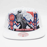 Detroit Pistons Rasheed Wallace 90s Playa Mitchell & Ness Deadstock Snapback Cap - Taass US