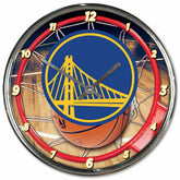 Golden State Warriors Chrome NBA Wall Clock - Taass discount