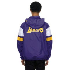 Los Angeles Lakers NBA Quarter Zip Windbreaker Jacket Purple - Taass discount