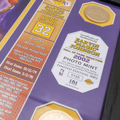 Magic Johnson Los Angeles Lakers Hall of Fame Banner NBA Photo Frame - Taass sale
