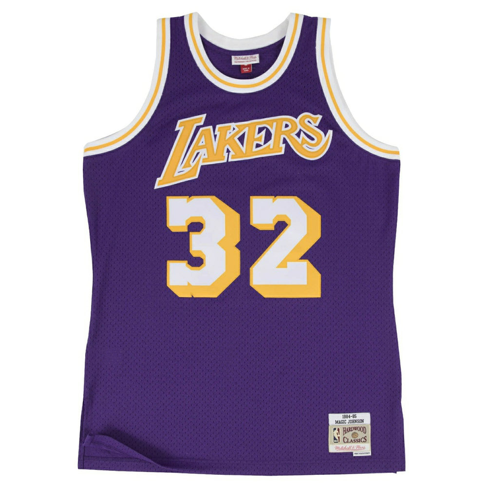 Magic Johnson #32 Los Angeles Lakers 1984-85 Mitchell & Ness Swingman NBA Jersey Purple - Taass sale