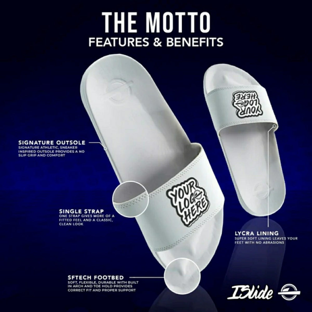 Los Angeles Lakers Primary Logo ISlide NBA Gel Slides White - Taass sale