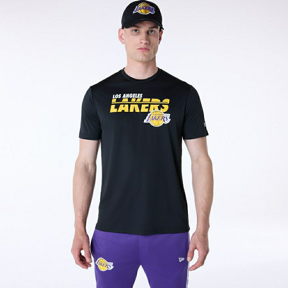 Los Angeles Lakers New Era Performance NBA T-Shirt Black - Taass sale