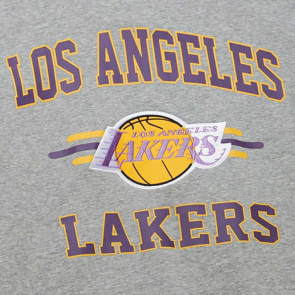 Los Angeles Lakers Mitchell & Ness All Over 4.0 Crew NBA Pullover Gray - Taass discount