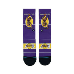 Shaq O'Neal Los Angeles Lakers Big Head Stance Crew Socks - Taass on sale