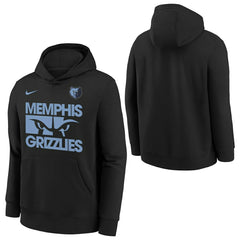 Memphis Grizzlies NBA Courtside Nike Club Hoodie Black (YOUTH) - Taass on sale