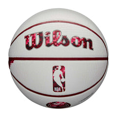 Miami Heat Pixel NBA Basketball White (Size 7) - Taass discount