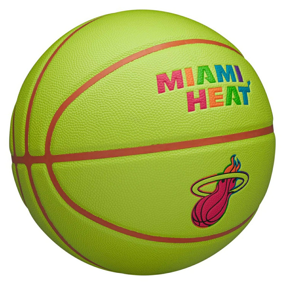 Miami Heat Neon Pop NBA Basketball (Size 7) - Taass on sale