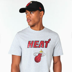 Miami Heat Team Logo NBA T-Shirt Gray - Taass for sale