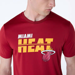 Miami Heat New Era Performance NBA T-Shirt Red - Taass US