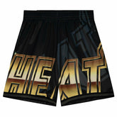 Miami Heat Big Face 4.0 Mitchell & Ness NBA Shorts Black - Taass discount
