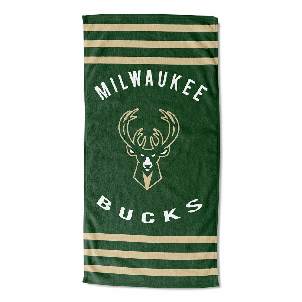 Milwaukee Bucks Stripes NBA Beach Towel - Taass outlet