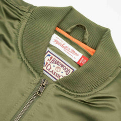 Milwaukee Bucks Olive Mitchell & Ness Heavyweight Satin NBA Jacket - Taass outlet