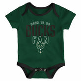 Milwaukee Bucks Game Time NBA Baby Bodysuit Set (3-Piece) - Taass on sale