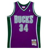 Ray Allen #34 Milwaukee Bucks 2001-02 Mitchell & Ness Swingman NBA Jersey Purple - Taass discount