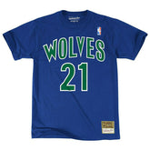 Kevin Garnett #21 Minnesota Timberwolves Mitchell & Ness NBA Tee Blue - Taass sale