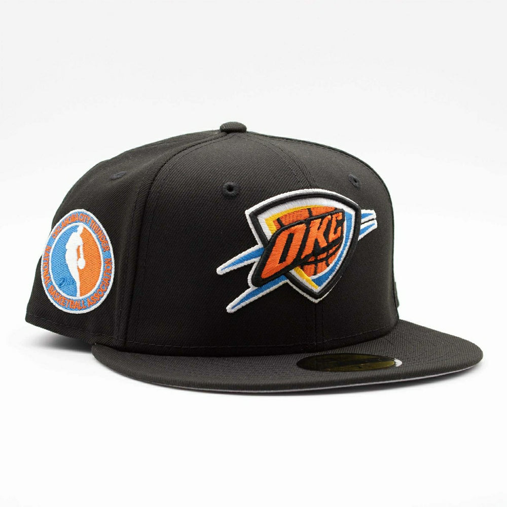 Oklahoma City Thunder NBA Side Patch 59FIFTY Fitted Cap Black - Taass for sale