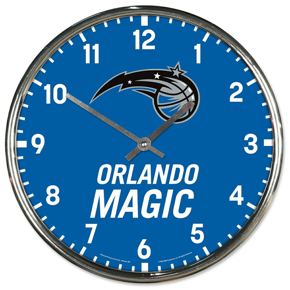 Orlando Magic Chrome NBA Team Design Wall Clock - Taass Online