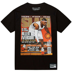 Allen Iverson Philadelphia 76ers 2006 Slam Cover NBA T-Shirt Black - Taass sale