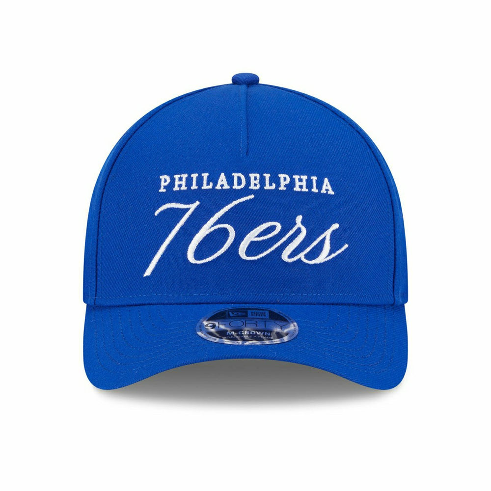 Philadelphia 76ers 2025 NBA Draft 9FORTY M-Crown A-Frame Snapback Cap Blue - Taass US