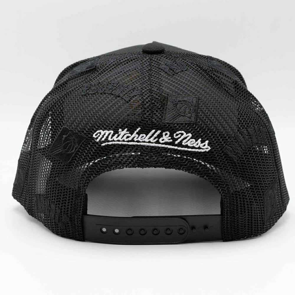 Phoenix Suns Mitchell & Ness Monogram NBA Trucker Cap Black - Taass for sale
