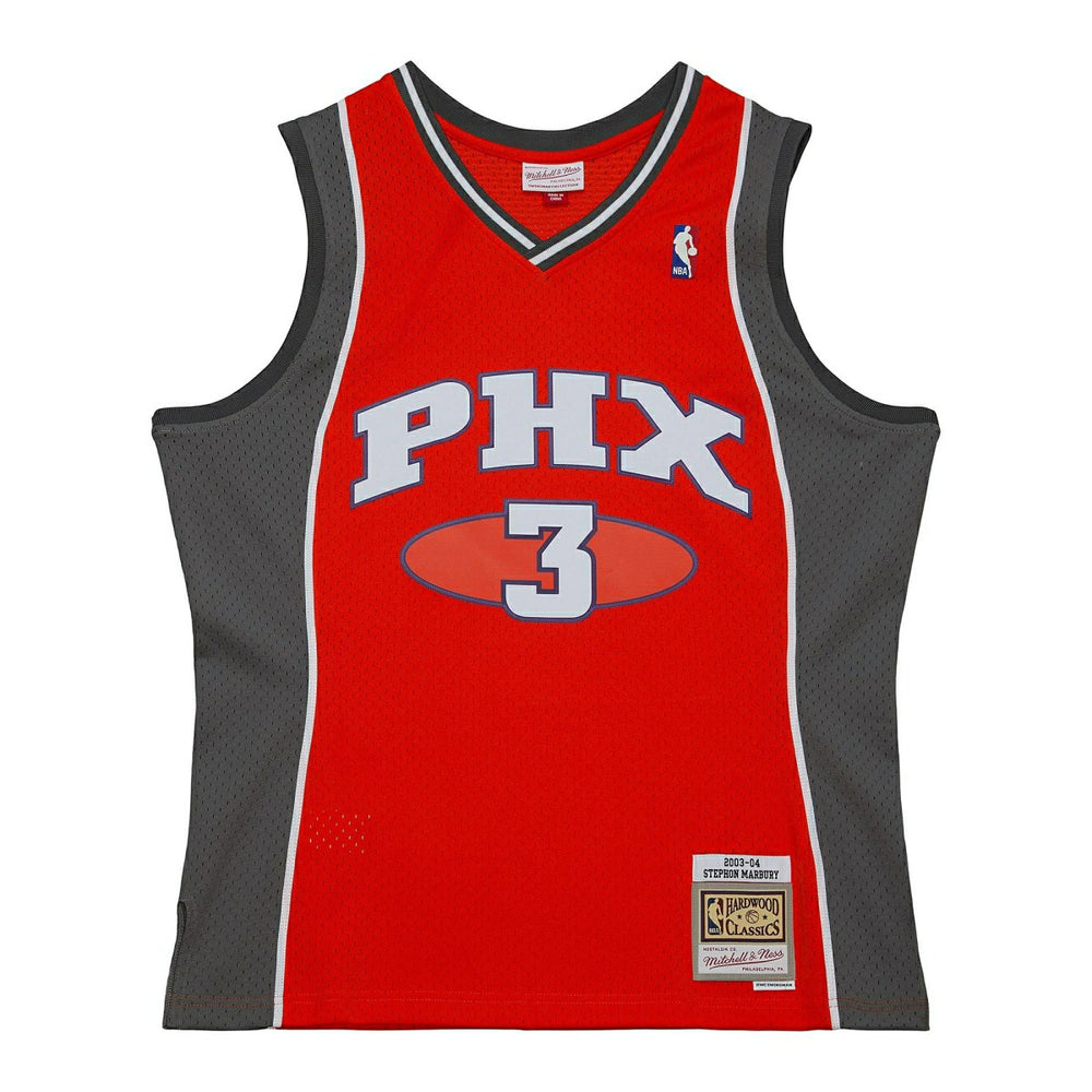 Stephon Marbury #3 Phoenix Suns 2003-04 Mitchell & Ness Swingman NBA Jersey Orange - Taass on sale