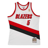 Jermaine O'Neal #5 Portland Trail Blazers 1996-97 Mitchell & Ness Swingman NBA Jersey White - Taass outlet